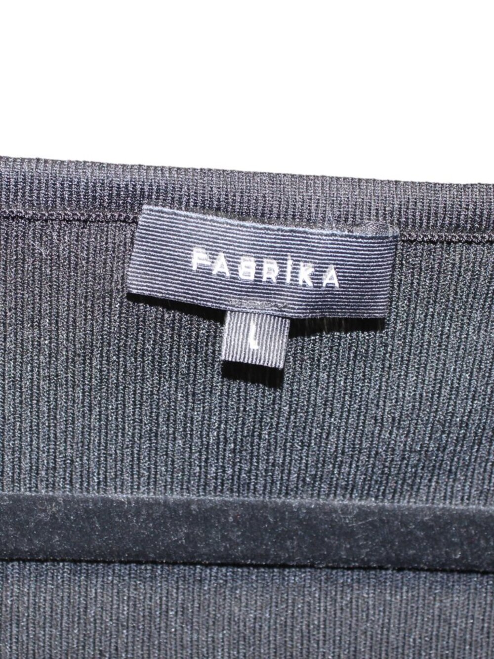 Fabrika Ribbed Midi Dress Black White & Beige Colorblock Size Large - Picture 8 of 8